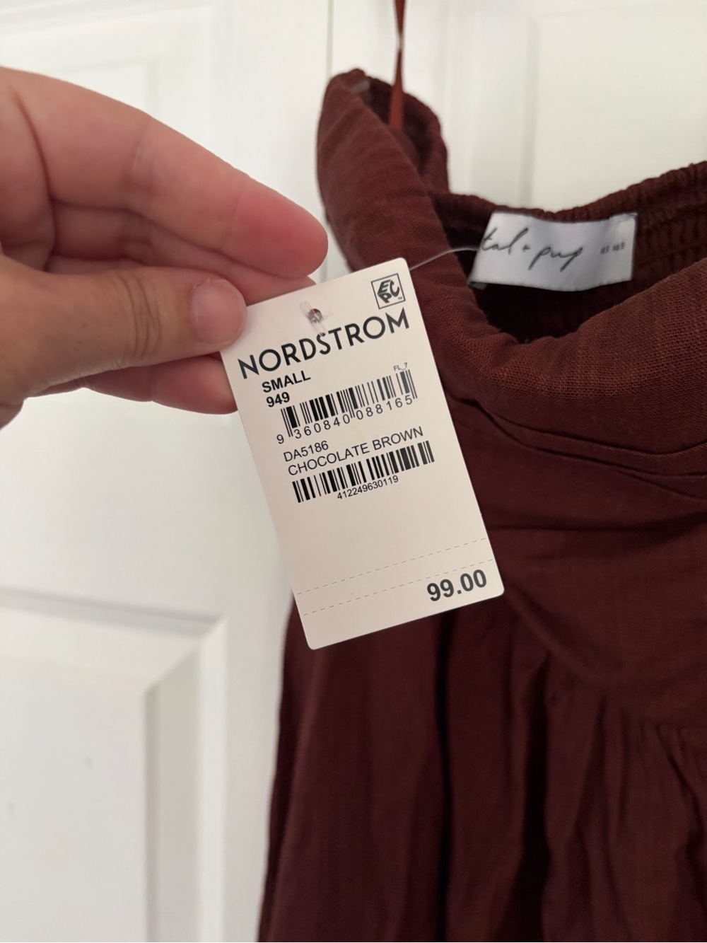PETAL + PUP kayt strapless dress brown size S NWT - Picture 7 of 10